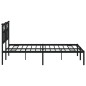 vidaXL Estructura de cama con cabecero metal negro 140x190 cm
