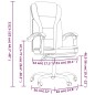 vidaXL Silla de oficina reclinable cuero sintético gris