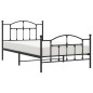 vidaXL Estructura de cama con cabecero y estribo metal negro 107x203cm