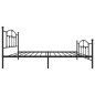vidaXL Estructura de cama con cabecero y estribo metal negro 107x203cm