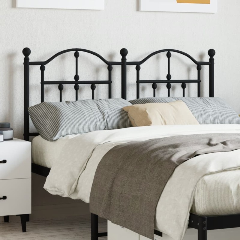 vidaXL Cabecero de metal negro 120 cm vidaXL Cabecero de metal negro 120 cm