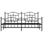 vidaXL Estructura de cama cabecero y pie de cama metal negro 200x200cm