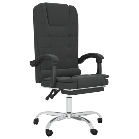 vidaXL Silla de oficina reclinable masaje cuero sintético negro