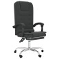 vidaXL Silla de oficina reclinable masaje cuero sintético negro vidaXL Silla de oficina reclinable masaje cuero sintético negro