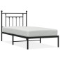 vidaXL Estructura de cama con cabecero metal negro 80x200 cm vidaXL Estructura de cama con cabecero metal negro 80x200 cm