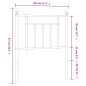 vidaXL Cabecero de metal negro 75 cm vidaXL Cabecero de metal negro 75 cm
