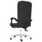 vidaXL Silla de oficina reclinable masaje cuero sintético negro vidaXL Silla de oficina reclinable masaje cuero sintético negro