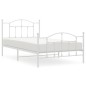 vidaXL Estructura cama metal con cabecero y pie cama blanca 107x203 cm