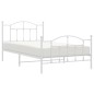 vidaXL Estructura cama metal con cabecero y pie cama blanca 107x203 cm