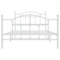 vidaXL Estructura cama metal con cabecero y pie cama blanca 107x203 cm