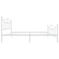vidaXL Estructura cama metal con cabecero y pie cama blanca 107x203 cm