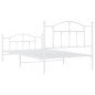 vidaXL Estructura cama metal con cabecero y pie cama blanca 107x203 cm