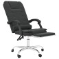 vidaXL Silla de oficina reclinable masaje cuero sintético negro vidaXL Silla de oficina reclinable masaje cuero sintético negro
