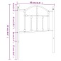 vidaXL Cabecero de metal blanco 75 cm vidaXL Cabecero de metal blanco 75 cm