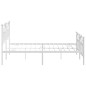 vidaXL Estructura cama metal con cabecero y estribo blanco 160x200 cm vidaXL Estructura cama metal con cabecero y estribo blanco 160x200 cm