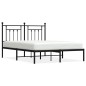 vidaXL Estructura de cama con cabecero metal negro 140x190 cm vidaXL Estructura de cama con cabecero metal negro 140x190 cm