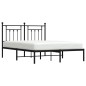 vidaXL Estructura de cama con cabecero metal negro 140x190 cm vidaXL Estructura de cama con cabecero metal negro 140x190 cm