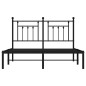 vidaXL Estructura de cama con cabecero metal negro 140x190 cm vidaXL Estructura de cama con cabecero metal negro 140x190 cm