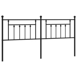 vidaXL Cabecero de metal negro 200 cm