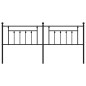 vidaXL Cabecero de metal negro 200 cm vidaXL Cabecero de metal negro 200 cm