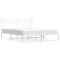 vidaXL Estructura de cama con cabecero metal blanca 160x200 cm vidaXL Estructura de cama con cabecero metal blanca 160x200 cm