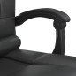 vidaXL Silla de oficina reclinable masaje cuero sintético negro vidaXL Silla de oficina reclinable masaje cuero sintético negro