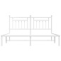 vidaXL Estructura de cama con cabecero metal blanca 160x200 cm vidaXL Estructura de cama con cabecero metal blanca 160x200 cm