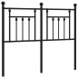 vidaXL Cabecero de metal negro 120 cm