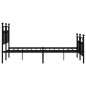vidaXL Estructura de cama cabecero y pie de cama metal negro 140x200cm