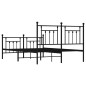 vidaXL Estructura de cama cabecero y pie de cama metal negro 140x200cm