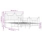 vidaXL Estructura de cama cabecero y pie de cama metal negro 140x200cm