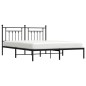 vidaXL Estructura de cama con cabecero metal negro 160x200 cm