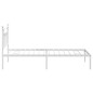 vidaXL Estructura de cama de metal con cabecero blanco 107x203 cm