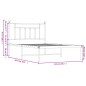 vidaXL Estructura de cama de metal con cabecero blanco 107x203 cm