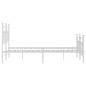 vidaXL Estructura cama metal cabecero y pie de cama blanco 140x190 cm vidaXL Estructura cama metal cabecero y pie de cama blanco 140x190 cm