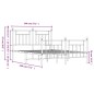 vidaXL Estructura cama metal cabecero y pie de cama blanco 140x190 cm vidaXL Estructura cama metal cabecero y pie de cama blanco 140x190 cm