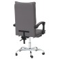 vidaXL Silla de oficina reclinable cuero sintético gris vidaXL Silla de oficina reclinable cuero sintético gris