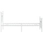 vidaXL Estructura cama metal con cabecero y pie cama blanca 75x190 cm