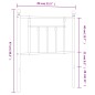 vidaXL Cabecero de metal blanco 75 cm vidaXL Cabecero de metal blanco 75 cm