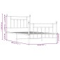 vidaXL Estructura cama metal con cabecero y pie cama blanca 90x190 cm vidaXL Estructura cama metal con cabecero y pie cama blanca 90x190 cm