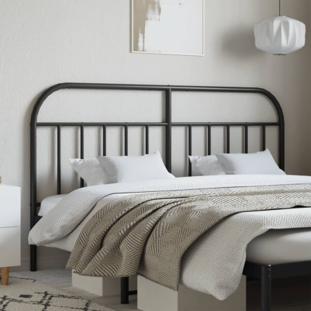 vidaXL Cabecero de metal negro 180 cm
