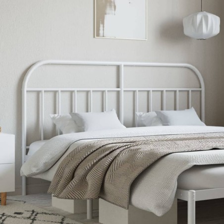 vidaXL Cabecero de metal blanco 180 cm