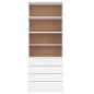 vidaXL Librería con cajones ALTA madera de pino blanco 77x35x186,5 cm vidaXL Librería con cajones ALTA madera de pino blanco 77x35x186,5 cm