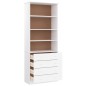 vidaXL Librería con cajones ALTA madera de pino blanco 77x35x186,5 cm vidaXL Librería con cajones ALTA madera de pino blanco 77x35x186,5 cm