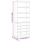vidaXL Librería con cajones ALTA madera de pino blanco 77x35x186,5 cm vidaXL Librería con cajones ALTA madera de pino blanco 77x35x186,5 cm
