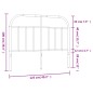 vidaXL Cabecero de metal blanco 120 cm vidaXL Cabecero de metal blanco 120 cm