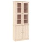 vidaXL Vitrina de cristal ALTA madera maciza de pino 77x35x186,5 cm