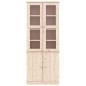 vidaXL Vitrina de cristal ALTA madera maciza de pino 77x35x186,5 cm