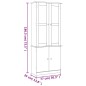 vidaXL Vitrina de cristal ALTA madera maciza de pino 77x35x186,5 cm