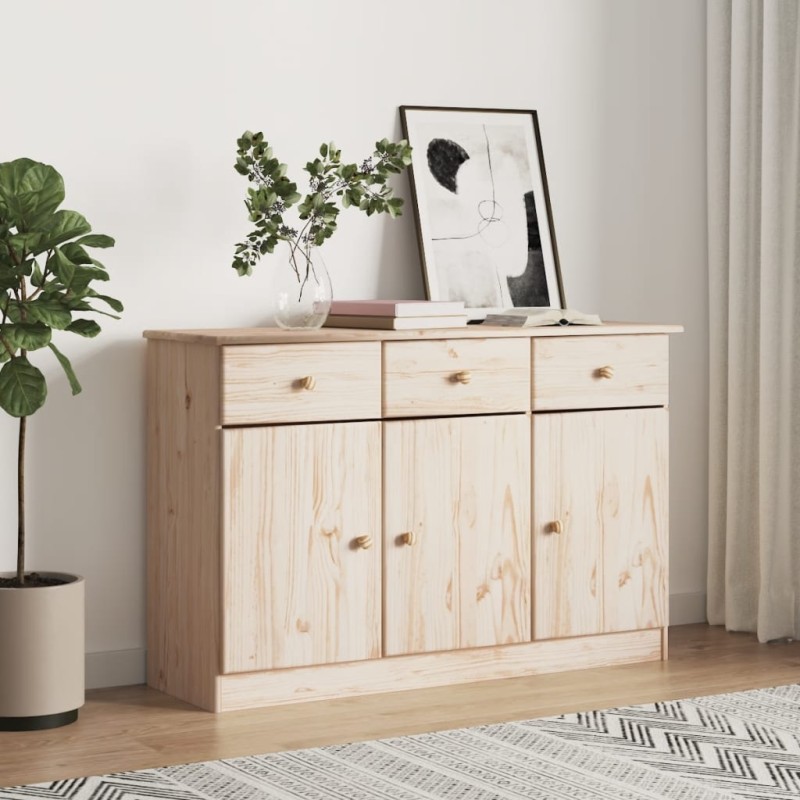vidaXL Aparador ALTA madera maciza de pino 112x35x73 cm vidaXL Aparador ALTA madera maciza de pino 112x35x73 cm
